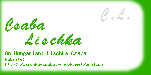 csaba lischka business card